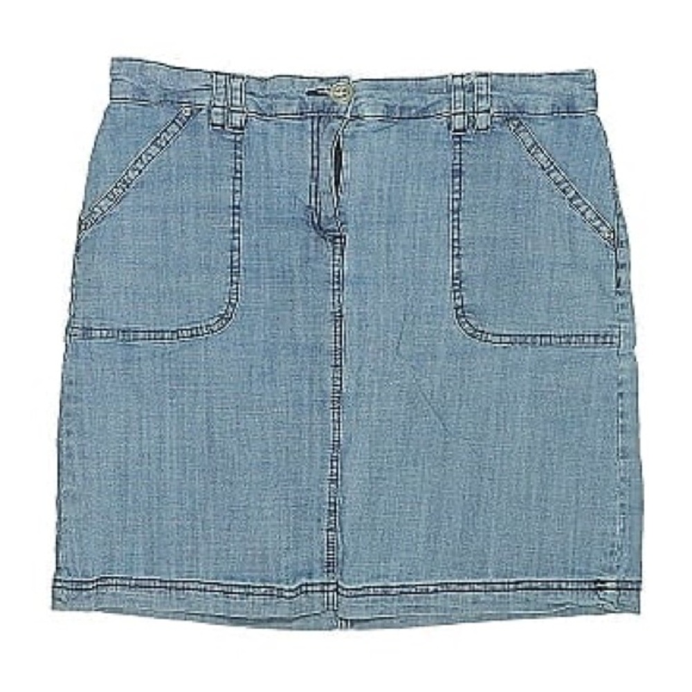 Karen Scott Blue Midi Pencil Skort